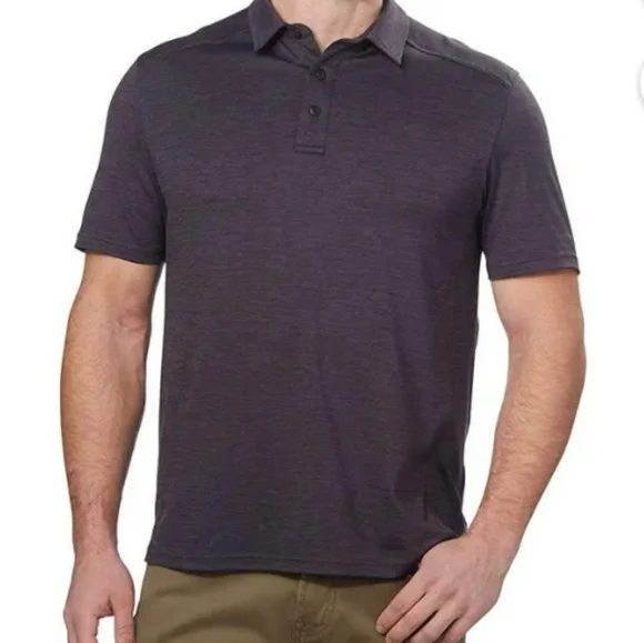 G.H. Bass & Co Charcoal Slate Polo Shirt 2XL - Picture 1 of 11